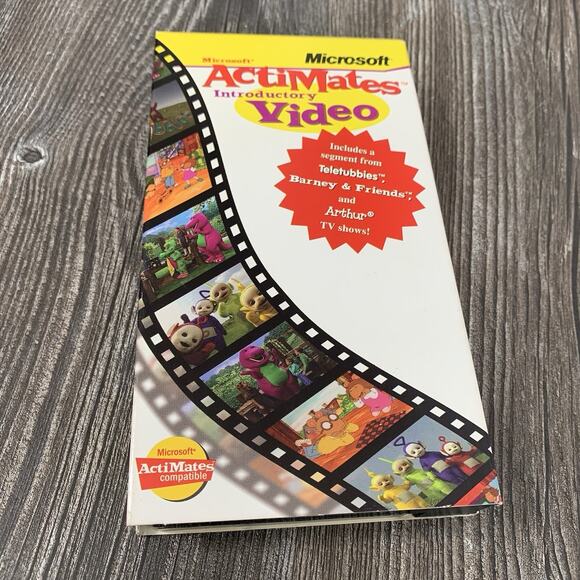 Microsoft Actimates Introductory Video VHS Barney & Friends Arthur Teletubbies - Picture 1 of 7